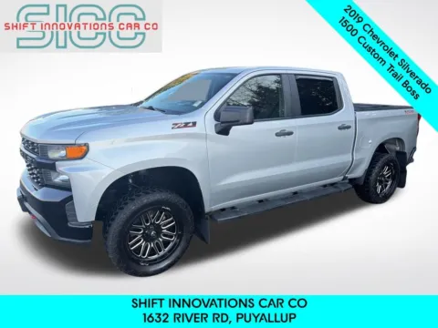 Silver 2019 Chevrolet Silverado 1500 Custom Trail Boss for sale in Puyallup, WA