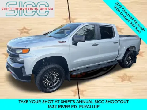 Silver 2019 Chevrolet Silverado 1500 Custom Trail Boss for sale in Puyallup, WA