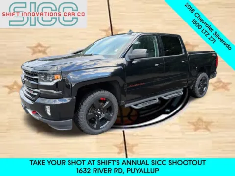 Black 2018 Chevrolet Silverado 1500 LTZ for sale in Puyallup, WA