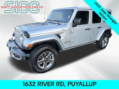 Silver 2023 Jeep Wrangler Sahara for sale in Puyallup, WA