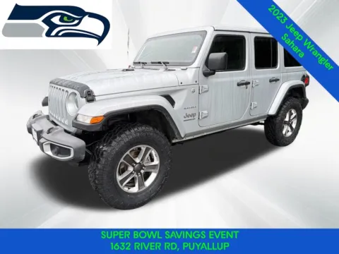 Silver 2023 Jeep Wrangler Sahara for sale in Puyallup, WA