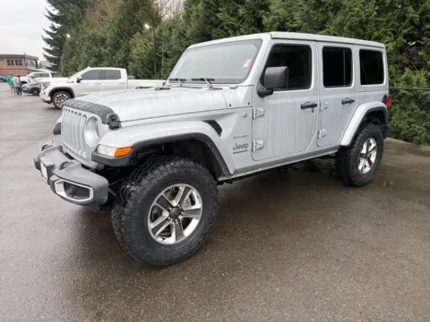 Silver 2023 Jeep Wrangler Sahara for sale in Puyallup, WA