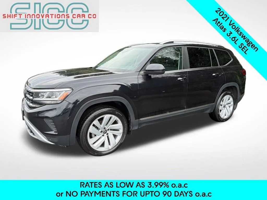 Black 2021 Volkswagen Atlas SEL for sale in Puyallup, WA