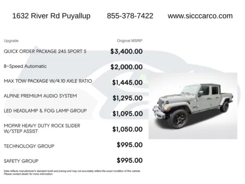 More photos of 2021 Jeep Gladiator Sport at Shift Innovations Car Co, WA