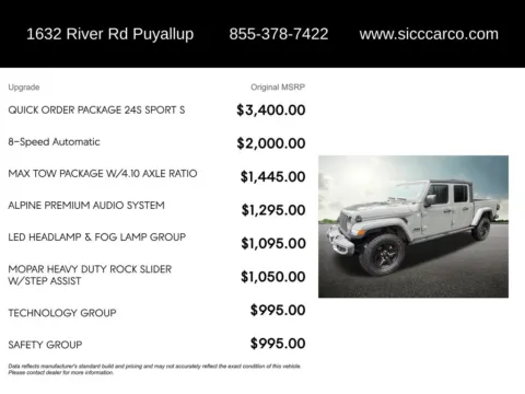 More photos of 2021 Jeep Gladiator Sport at Shift Innovations Car Co, WA
