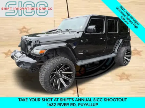 Black 2021 Jeep Wrangler Unlimited Sahara High Altitude for sale in Puyallup, WA