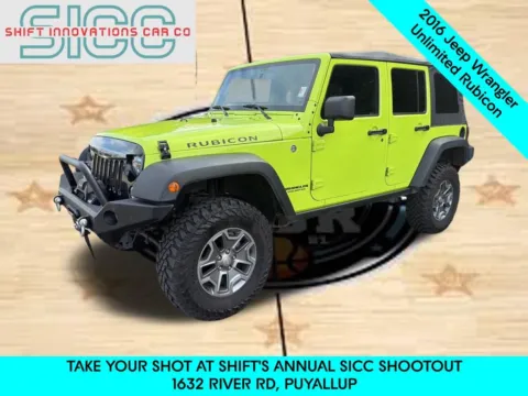 Green 2016 Jeep Wrangler Unlimited Rubicon for sale in Puyallup, WA
