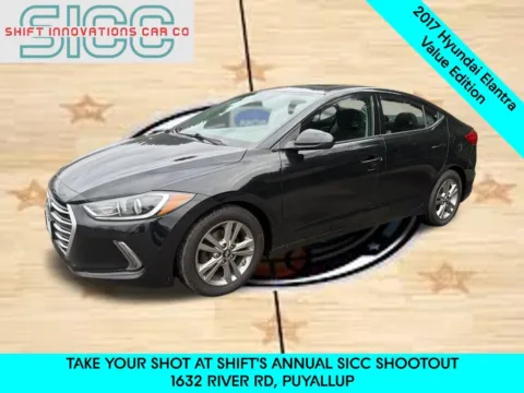 Black 2017 Hyundai Elantra Value Edition for sale in Puyallup, WA
