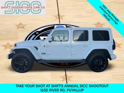 Another view of 2021 Jeep Wrangler Unlimited Sahara High Altitude for sale in Puyallup, WA at Shift Innovations Car Co