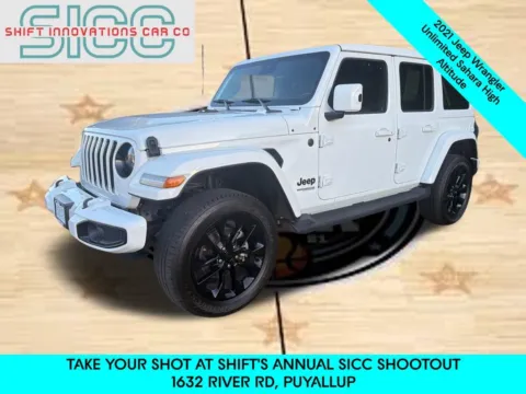 White 2021 Jeep Wrangler Unlimited Sahara High Altitude for sale in Puyallup, WA