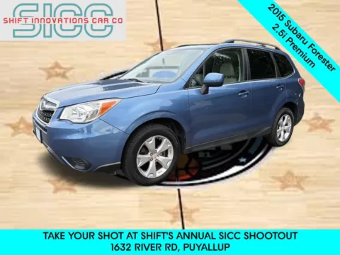 Blue 2015 Subaru Forester 2.5i Premium for sale in Puyallup, WA