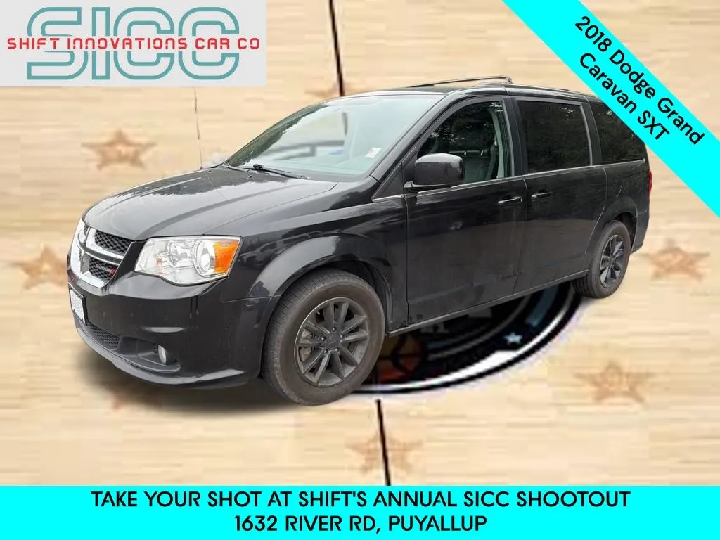 Black 2018 Dodge Grand Caravan SXT for sale in Puyallup, WA
