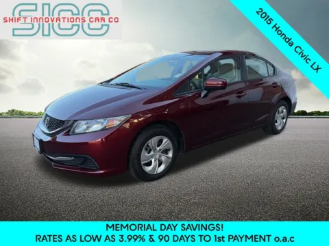 Red 2015 Honda Civic LX for sale in Puyallup, WA