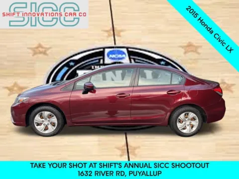 Another view of 2015 Honda Civic LX for sale in Puyallup, WA at Shift Innovations Car Co