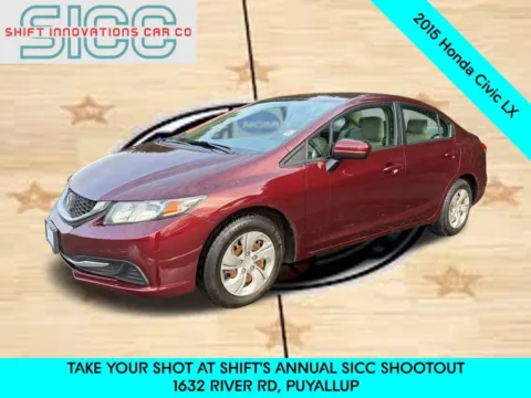 Red 2015 Honda Civic LX for sale in Puyallup, WA