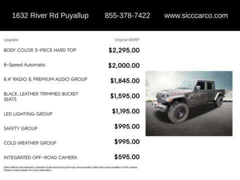 More photos of 2020 Jeep Gladiator Mojave at Shift Innovations Car Co, WA