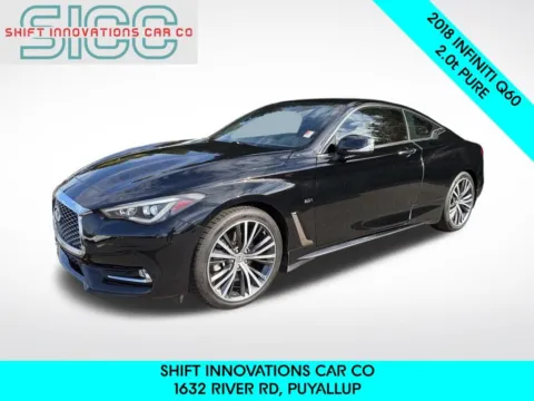 Black 2018 INFINITI Q60 2.0t Base for sale in Puyallup, WA