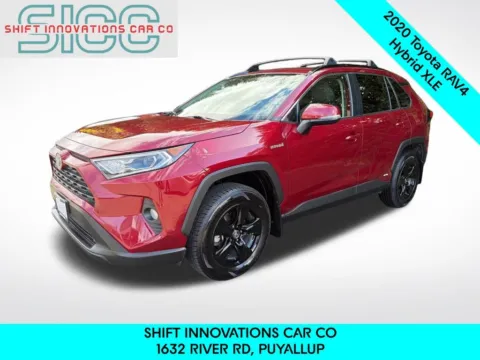 Red 2020 Toyota RAV4 Hybrid XLE for sale in Puyallup, WA