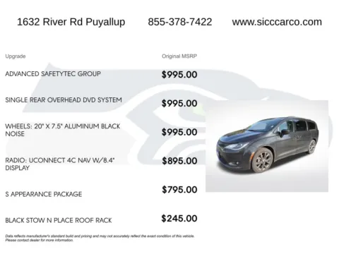 Another view of 2019 Chrysler Pacifica Touring Plus for sale in Puyallup, WA at Shift Innovations Car Co