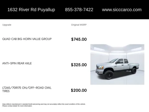 More photos of 2007 Dodge Ram 2500 SLT at Shift Innovations Car Co, WA