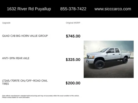 More photos of 2007 Dodge Ram 2500 SLT at Shift Innovations Car Co, WA