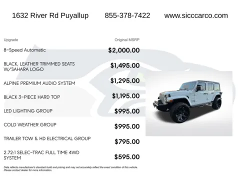 More photos of 2018 Jeep Wrangler Unlimited Sahara at Shift Innovations Car Co, WA