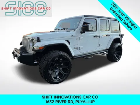 White 2018 Jeep Wrangler Unlimited Sahara for sale in Puyallup, WA