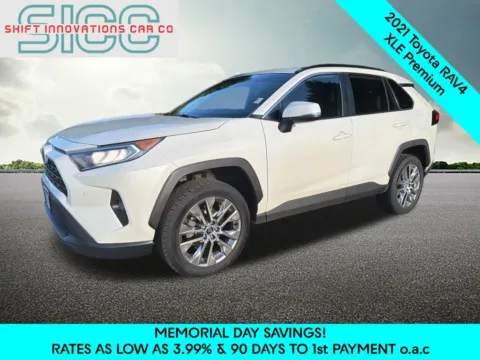 White 2021 Toyota RAV4 XLE Premium for sale in Puyallup, WA
