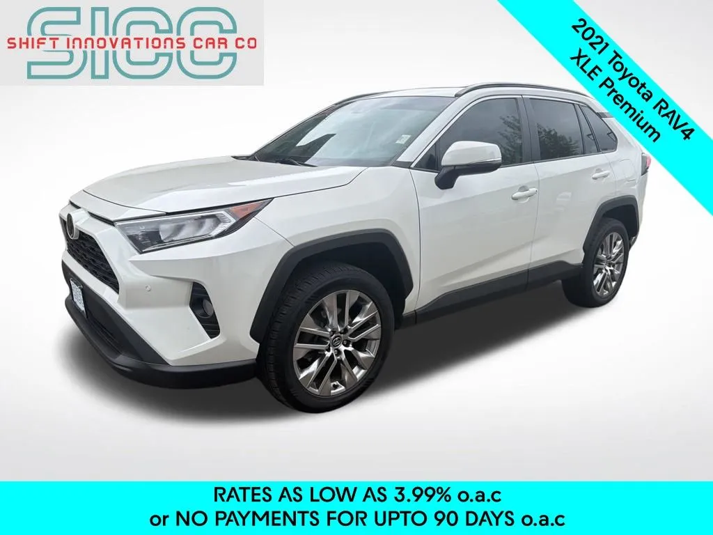 White 2021 Toyota RAV4 XLE Premium for sale in Puyallup, WA