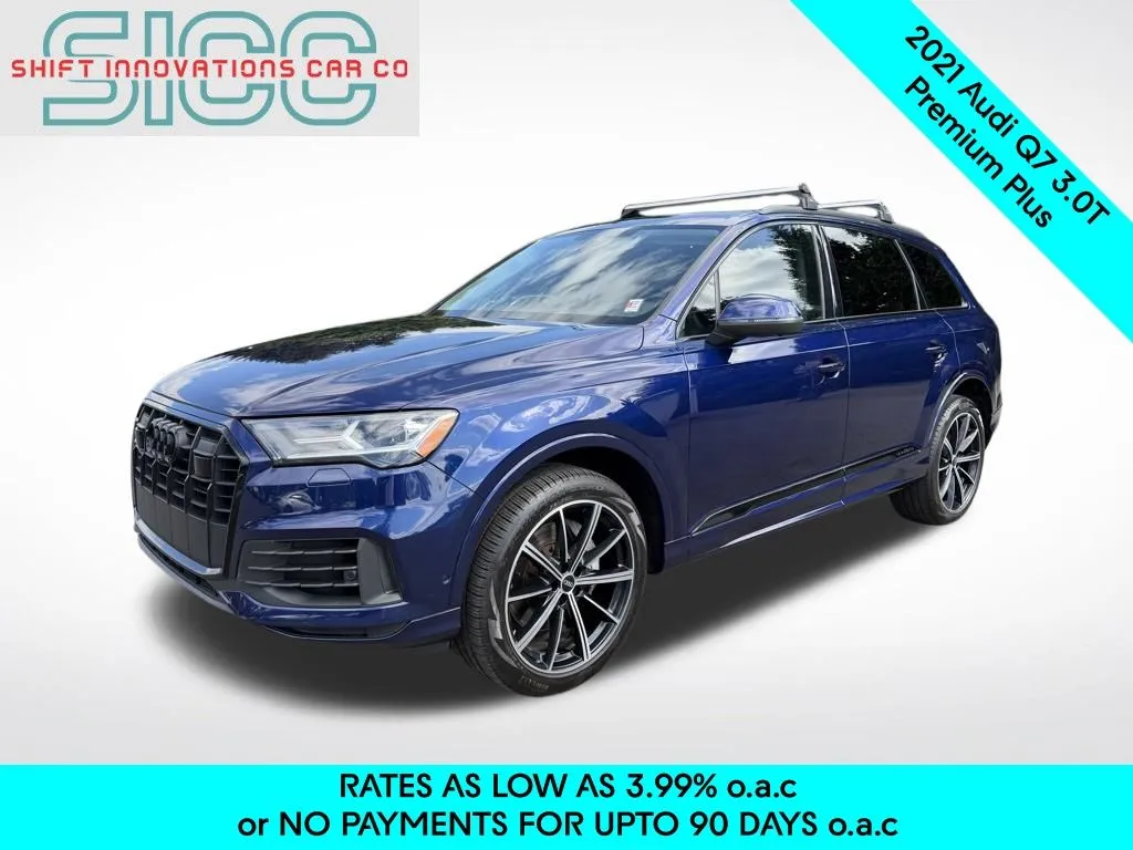 Blue 2021 Audi Q7 55 Premium Plus for sale in Puyallup, WA