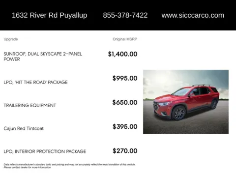 More photos of 2020 Chevrolet Traverse RS at Shift Innovations Car Co, WA