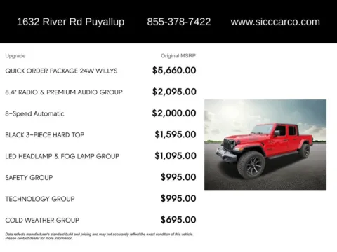 More photos of 2021 Jeep Gladiator Willys at Shift Innovations Car Co, WA