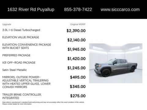 More photos of 2020 GMC Sierra 1500 Elevation at Shift Innovations Car Co, WA