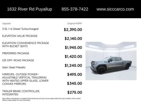 More photos of 2020 GMC Sierra 1500 Elevation at Shift Innovations Car Co, WA