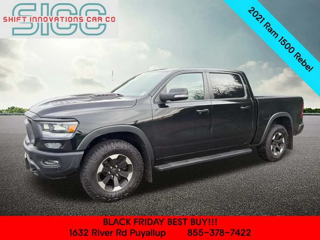 Black 2021 Ram 1500 Rebel for sale in Puyallup, WA