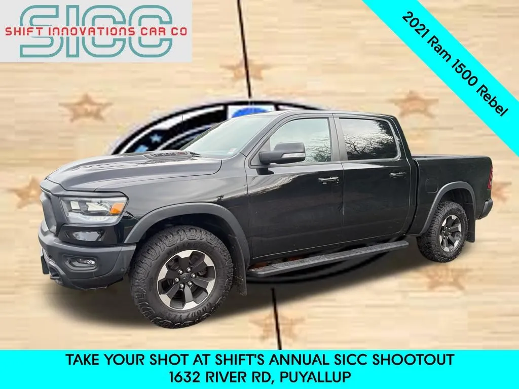 Black 2021 Ram 1500 Rebel for sale in Puyallup, WA