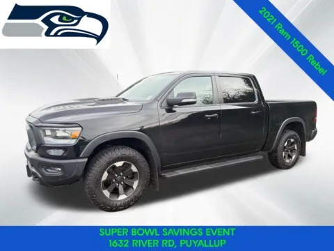 Black 2021 Ram 1500 Rebel for sale in Puyallup, WA