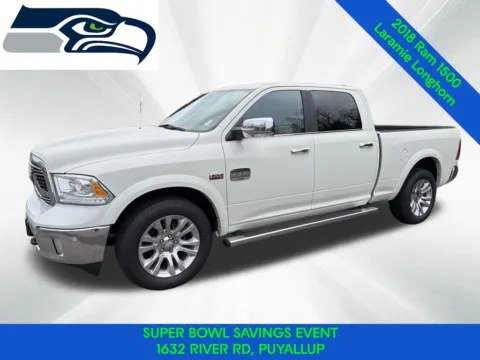 White 2018 Ram 1500 Laramie Longhorn for sale in Puyallup, WA