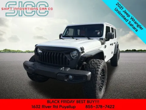 White 2021 Jeep Wrangler Unlimited Sahara for sale in Puyallup, WA
