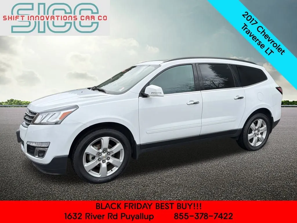 White 2017 Chevrolet Traverse LT for sale in Puyallup, WA