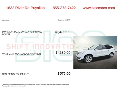 More photos of 2017 Chevrolet Traverse LT at Shift Innovations Car Co, WA