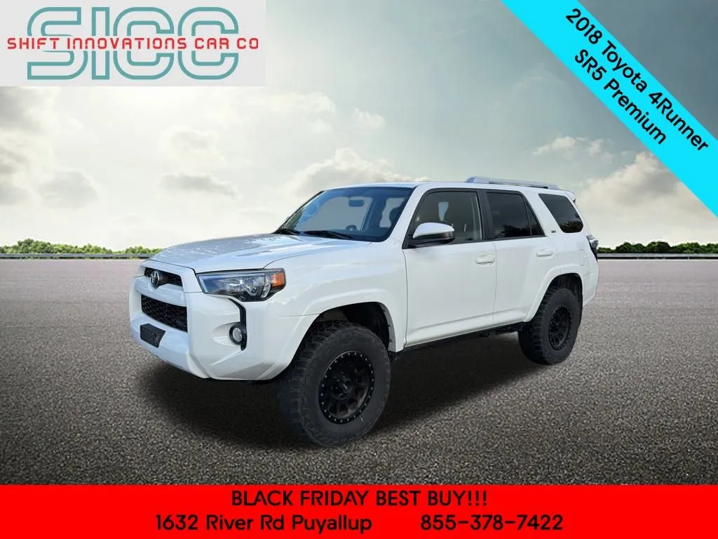 White 2018 Toyota 4Runner SR5 Premium for sale in Puyallup, WA