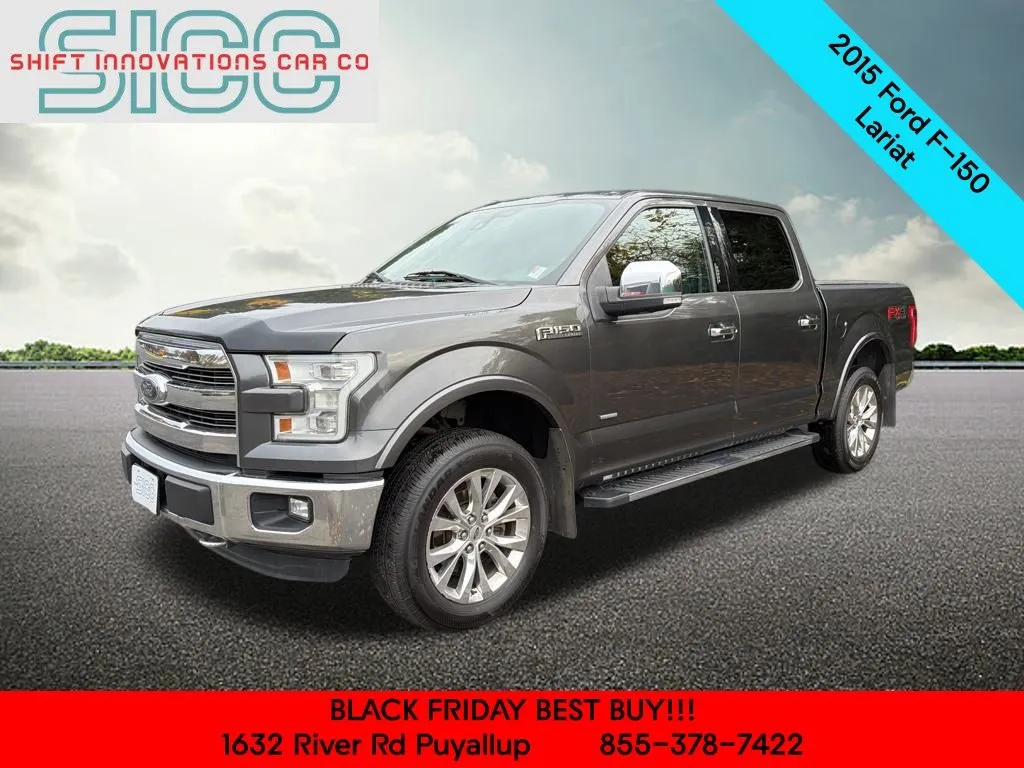 Gray 2015 Ford F-150 Lariat for sale in Puyallup, WA