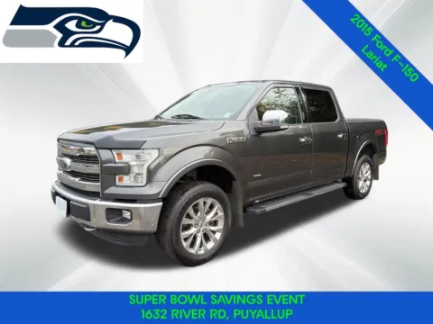 Blue 2015 Ford F-150 Lariat for sale in Puyallup, WA