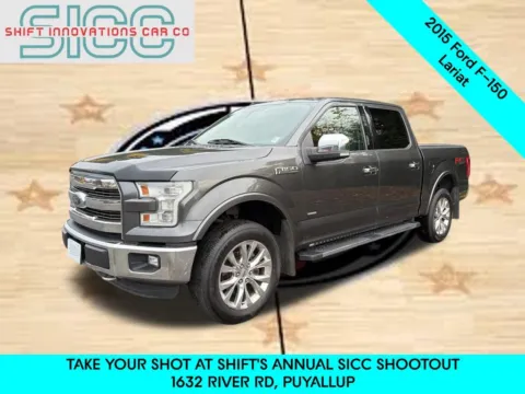 Blue 2015 Ford F-150 Lariat for sale in Puyallup, WA