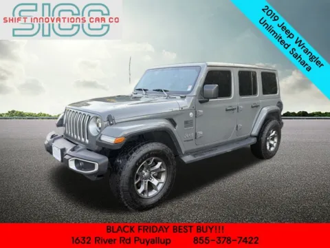 Gray 2019 Jeep Wrangler Unlimited Sahara for sale in Puyallup, WA