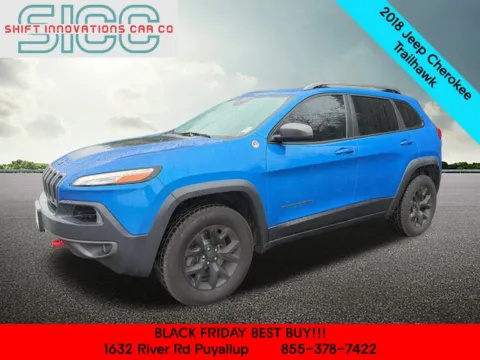 Blue 2018 Jeep Cherokee Trailhawk for sale in Puyallup, WA
