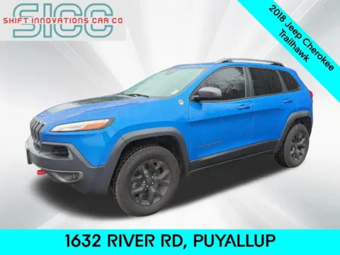 Blue 2018 Jeep Cherokee Trailhawk for sale in Puyallup, WA