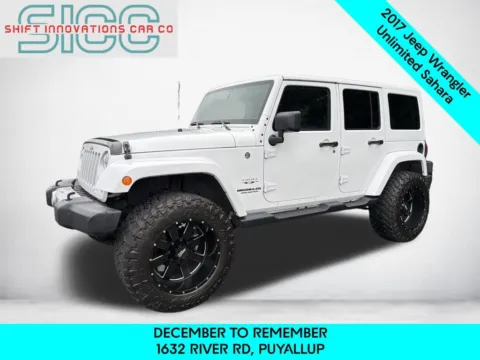 White 2017 Jeep Wrangler Unlimited Sahara for sale in Puyallup, WA