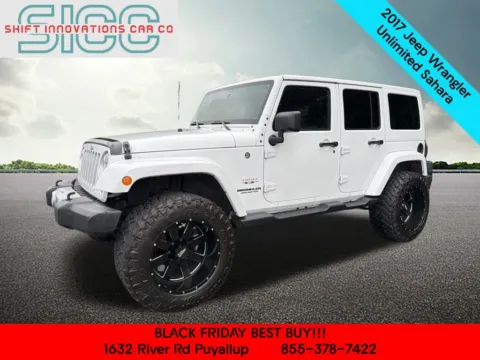 White 2017 Jeep Wrangler Unlimited Sahara for sale in Puyallup, WA